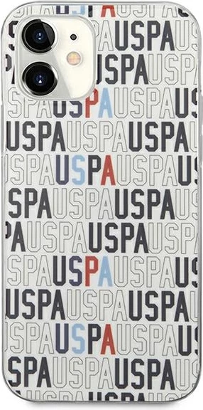 Ovitek za iPhone 12 mini, 5,4", U.S. Polo Assn. USHCP12SPCUSPA6, Logo Mania, bel