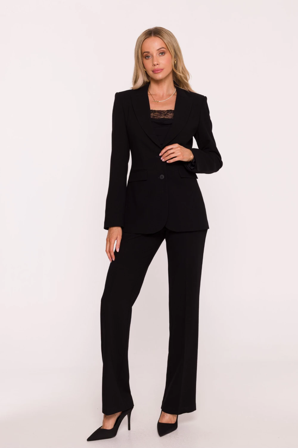 Elegantni blazer za ženske Stylove 217269, črn