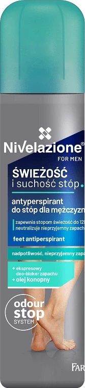 Antiperspirant za noge za moške Farmona Nivelazione For Men, 180 ml