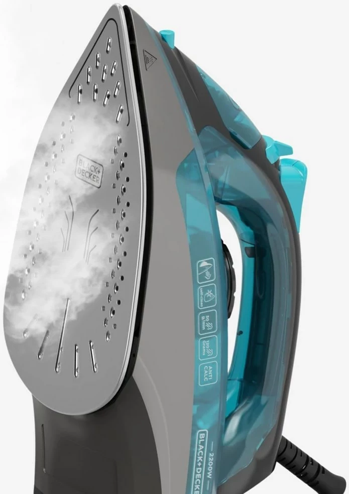 Parni likalnik BLACK+DECKER BXIR2201E, 2200 W, inox, črn