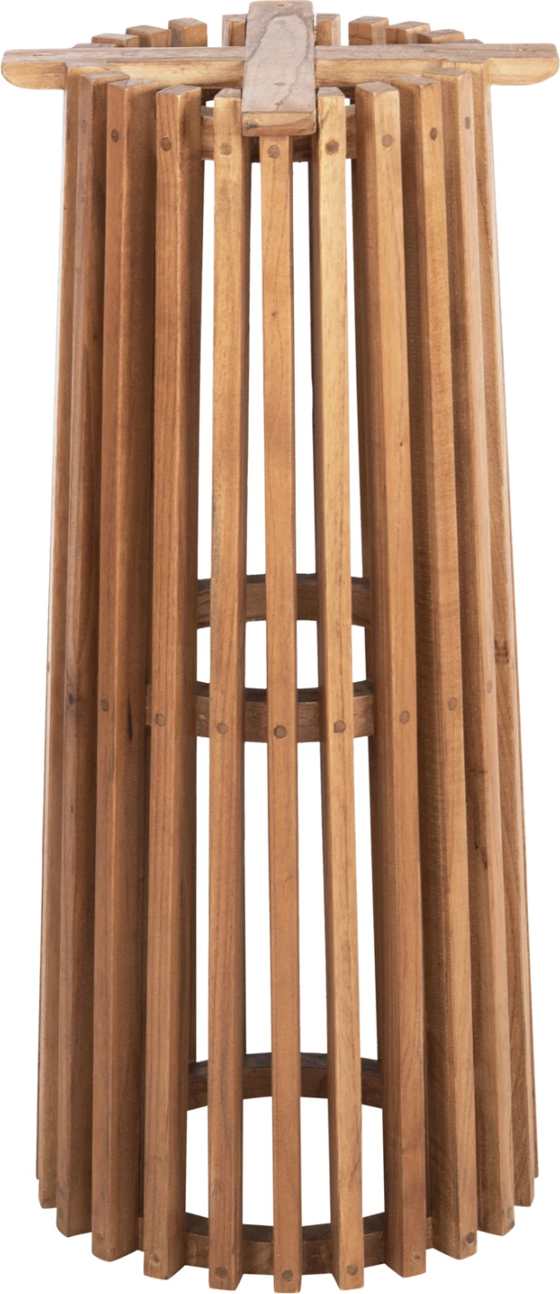 Okrogla osnova za barski stojalo FRANTZ FH9857.11 iz mindi lesa v naravni barvi Φ40x90Hcm