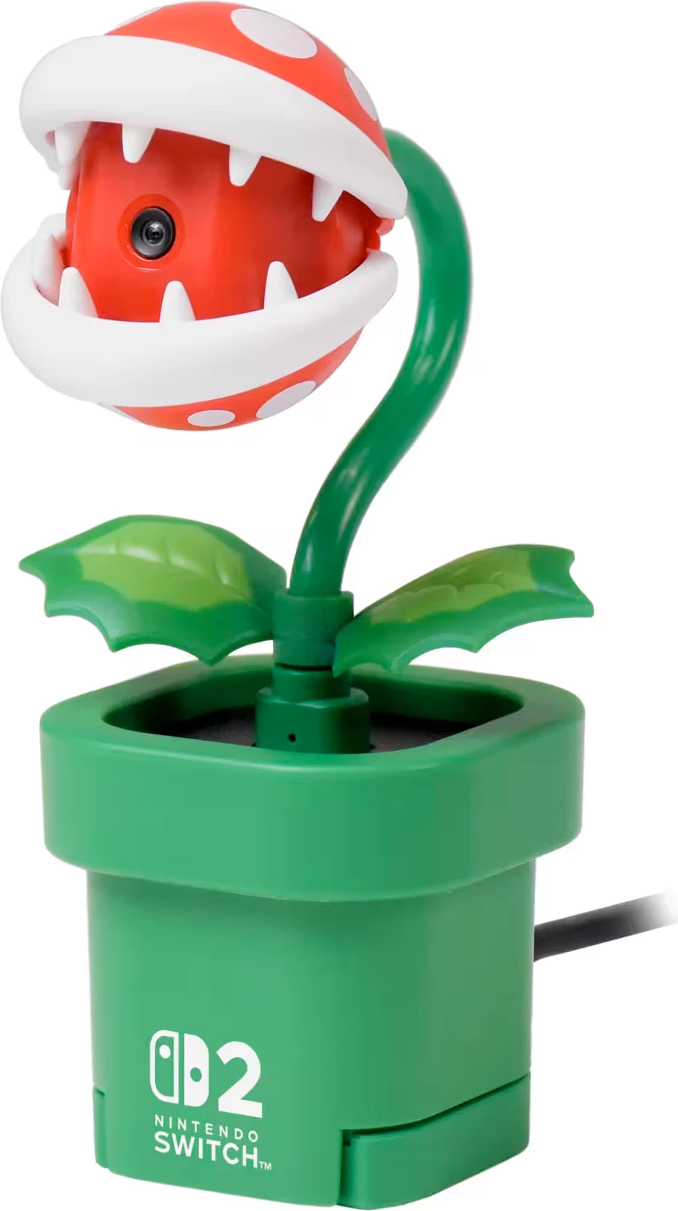 Spletna kamera z motivom Piranha Plant za Nintendo Switch 2 HORI, USB-C, Super Mario