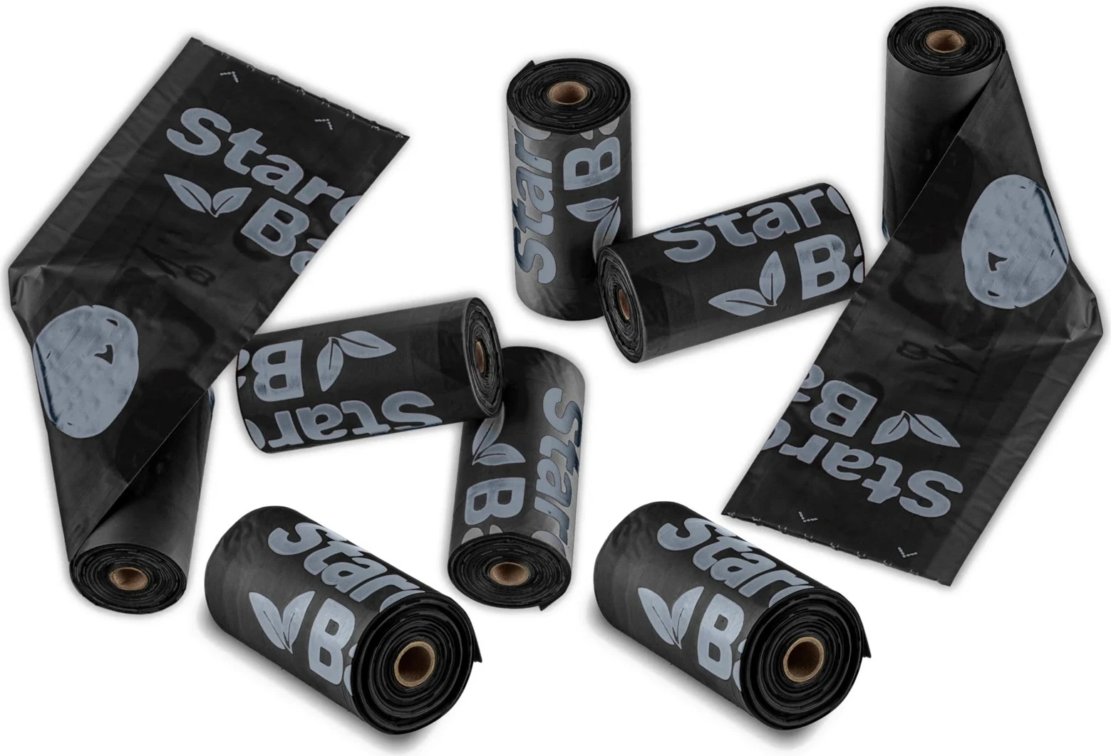 Kompostne vrečke Starch Bag BIO za iztrebke, 8x15 kos, črne