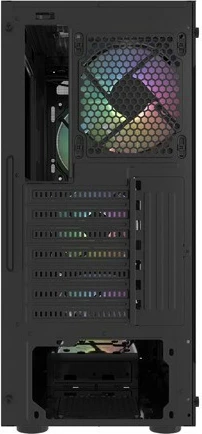 Računalniško ohišje Natec Fury Shobo SH4F RGB, Midi Tower, kaljeno steklo, 4 RGB ventilatorji, črno