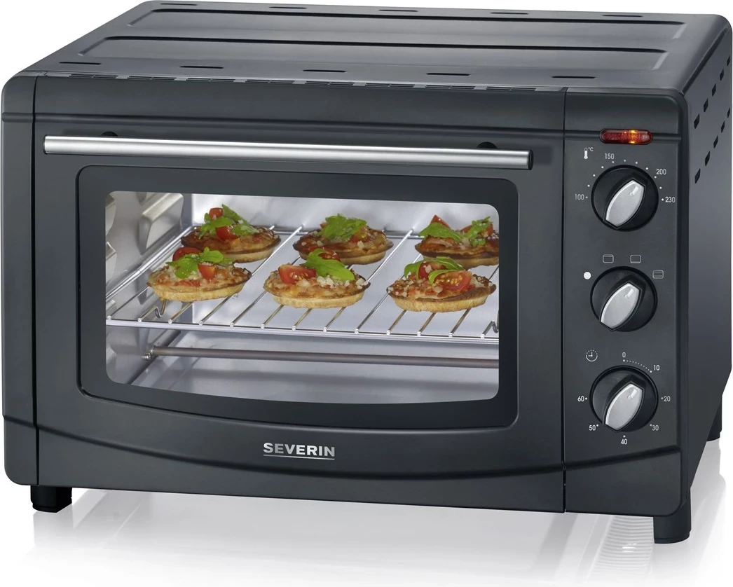 Mini pečica SEVERIN TO 2067, 20 L, 1500 W, črna Mini pečica SEVERIN TO 2067, 20 L, 1500 W, črna