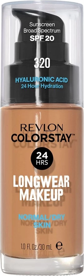 Tekoča podlaga za ženske, normalna/suha koža, SPF20, 320 True Beige, 30 ml Revlon ColorStay