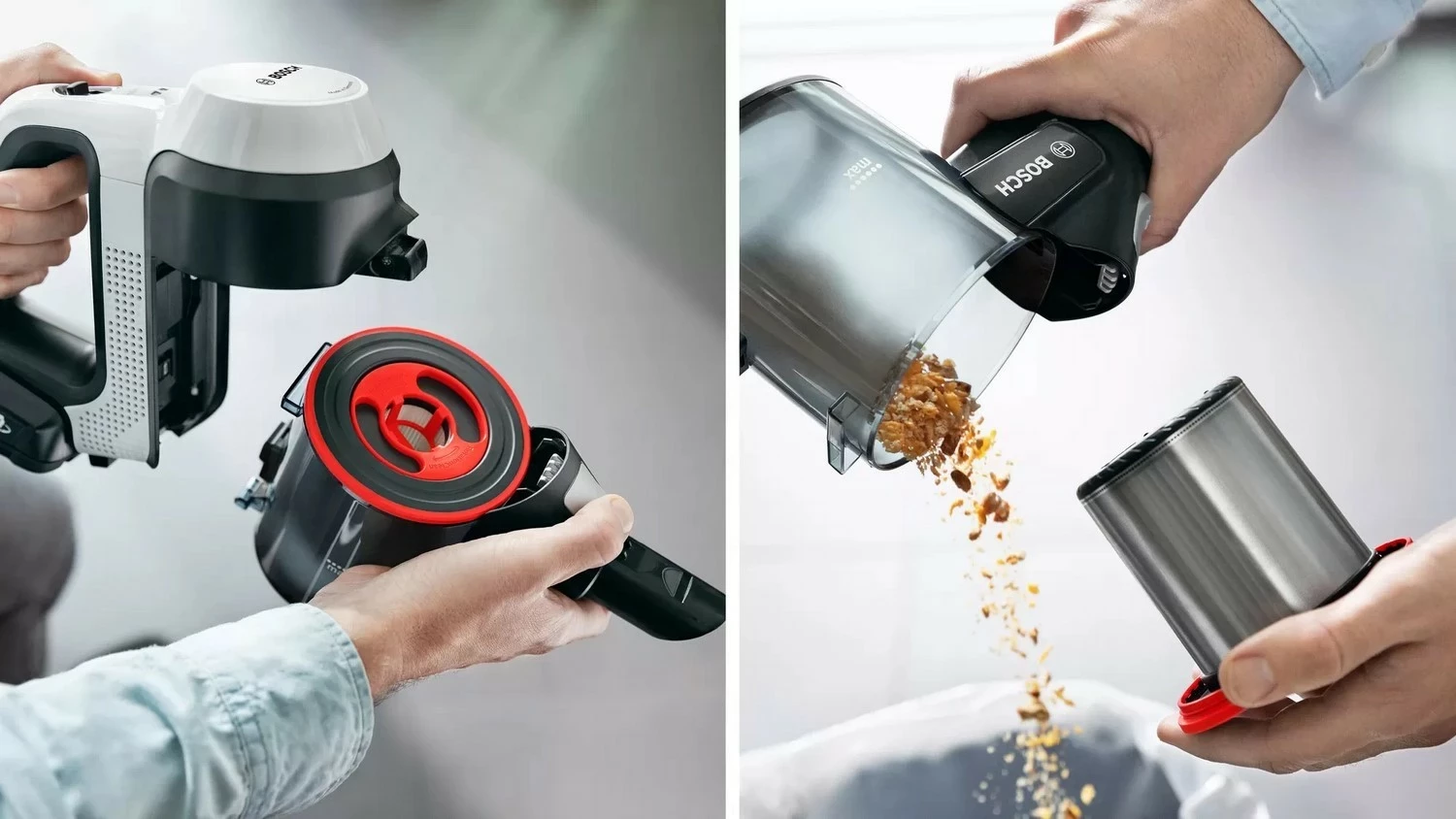 Vertikalni sesalnik Unlimited 7 BBS711W, 18 V, 40 min, bel-črn, Bosch