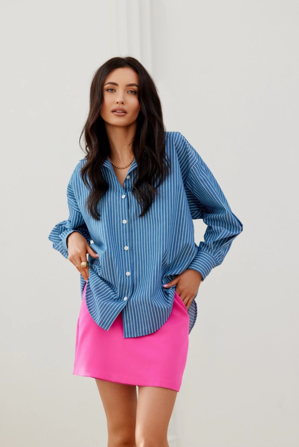 Majica z dolgimi rokavi Roco Fashion 206997, modra