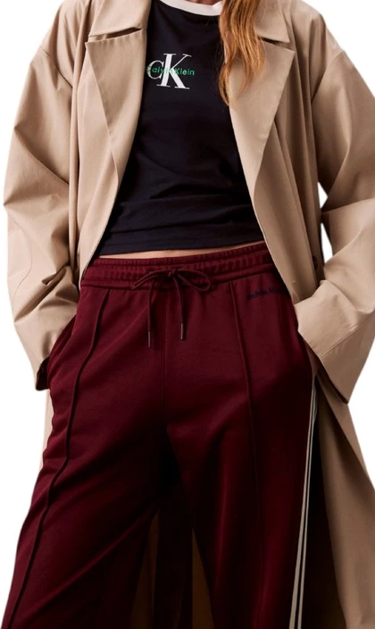 Hlače za ženske Calvin Klein Jeans, bordo
