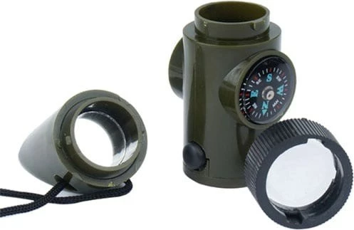 Večfunkcijski preživetveni piščalko, Mil-Tec 6-v-1, olive