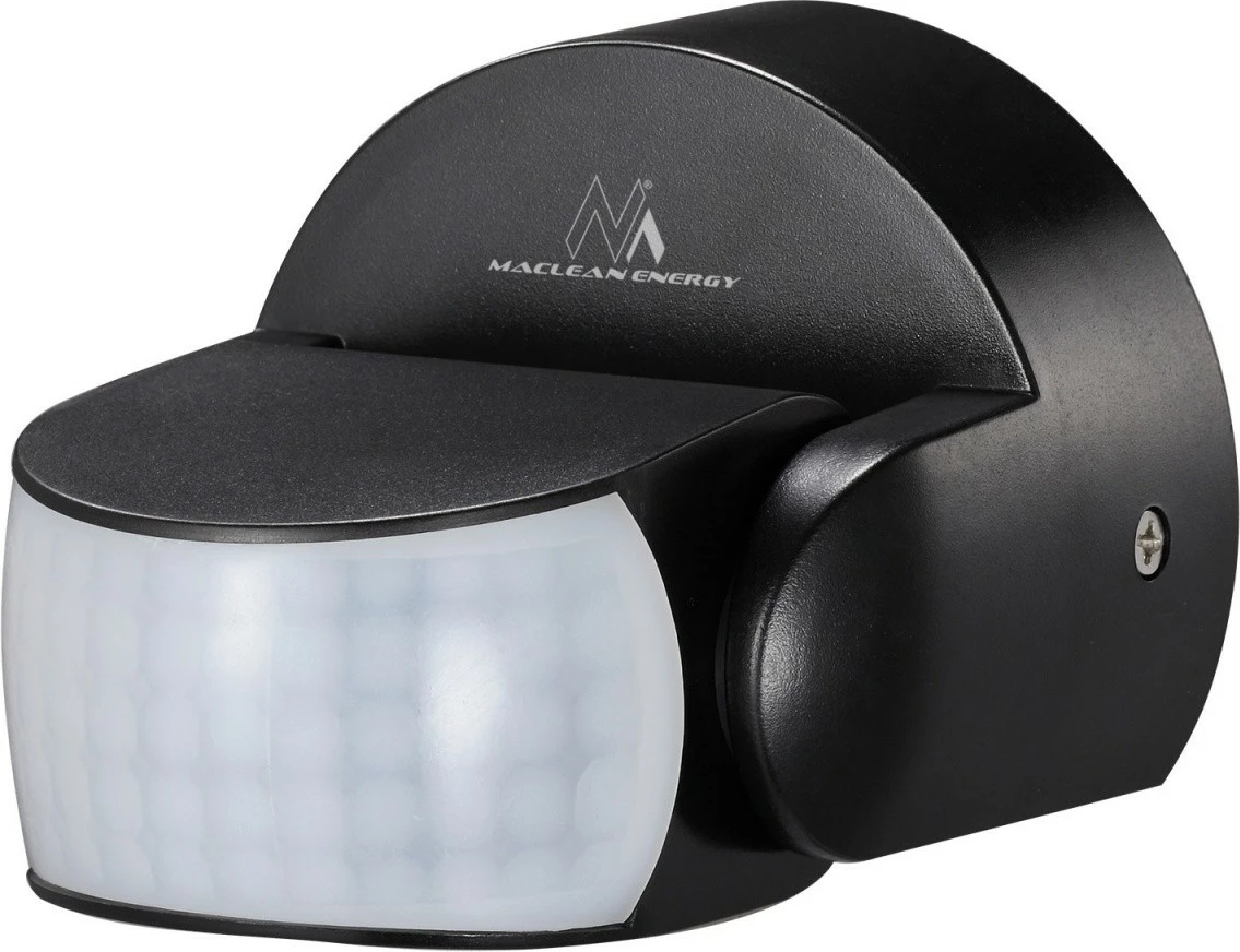 Senzor gibanja PIR Maclean MCE468B, IP65, 12 m, 220–240 V, 600/1200 W, črn