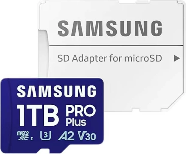MicroSD kartica Samsung PRO Plus 1 TB z SD-adapterjem, modra