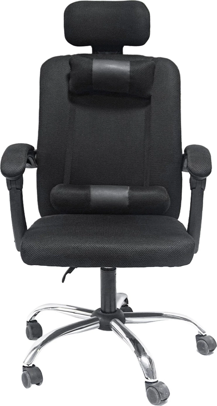 Pisarniški stol CRONER FH1196.01 črna mreža-črna kovinska osnova-najlonski okvir 58x50x120H cm