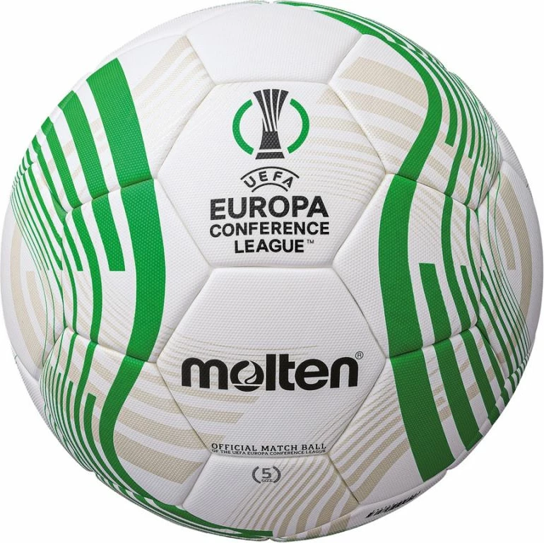 Fudbalska žoga UEFA Europa Conference League Molten, bela, zelena