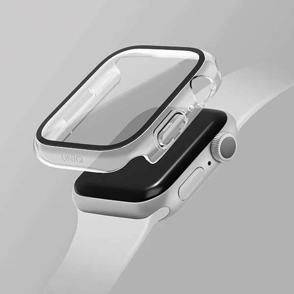 Ovitek UNIQ Nautic za Apple Watch Series 7/8/9, 41 mm, prozoren