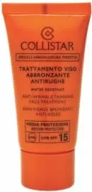 Krema za obraz proti gubam Collistar Solar Anti-Wrinkle Treatment, 50 ml — uniseks, SPF 15