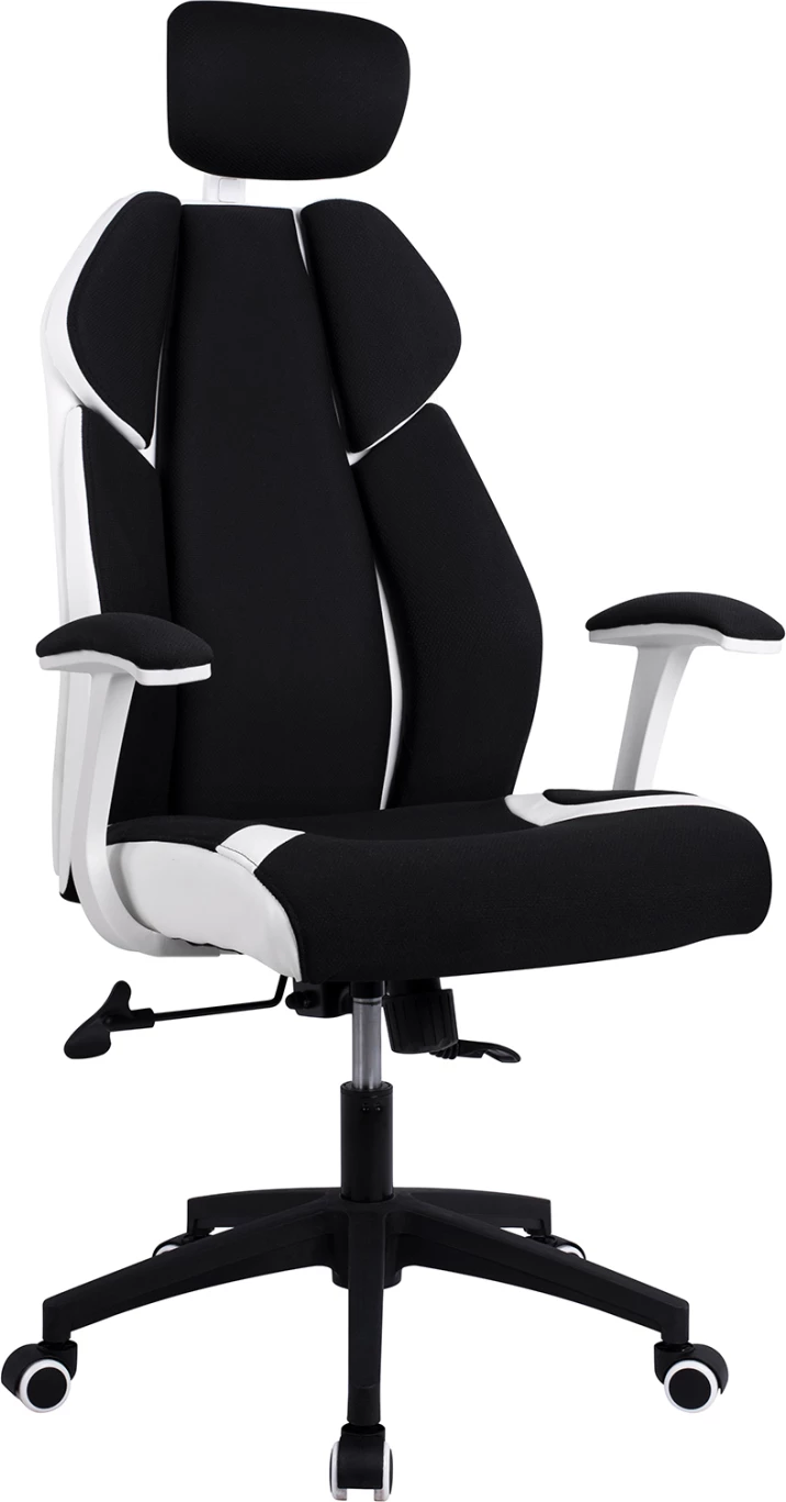 Pisarniški stol za managerje FH1086.02 v črno-beli barvi 65x70x128-132