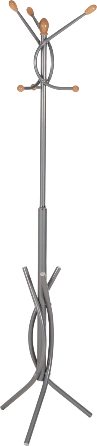 Samostoječi obešalnik FH9575.40 kovinski v srebrni barvi - 7 visečih položajev 41x41x176Hcm