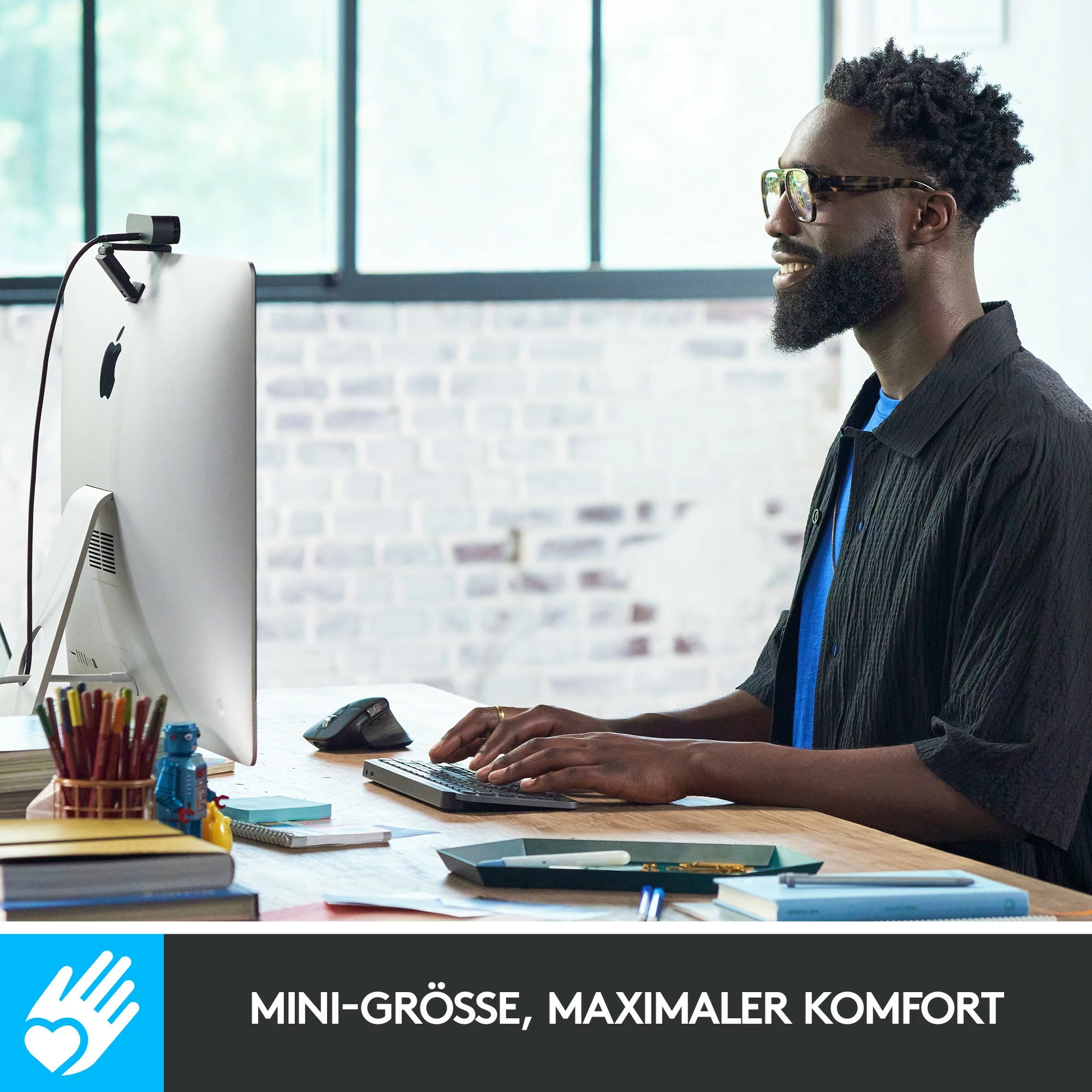 Mini tastatura Logitech MX Keys Mini, brez brezžična, LED, QWERTY, grafit