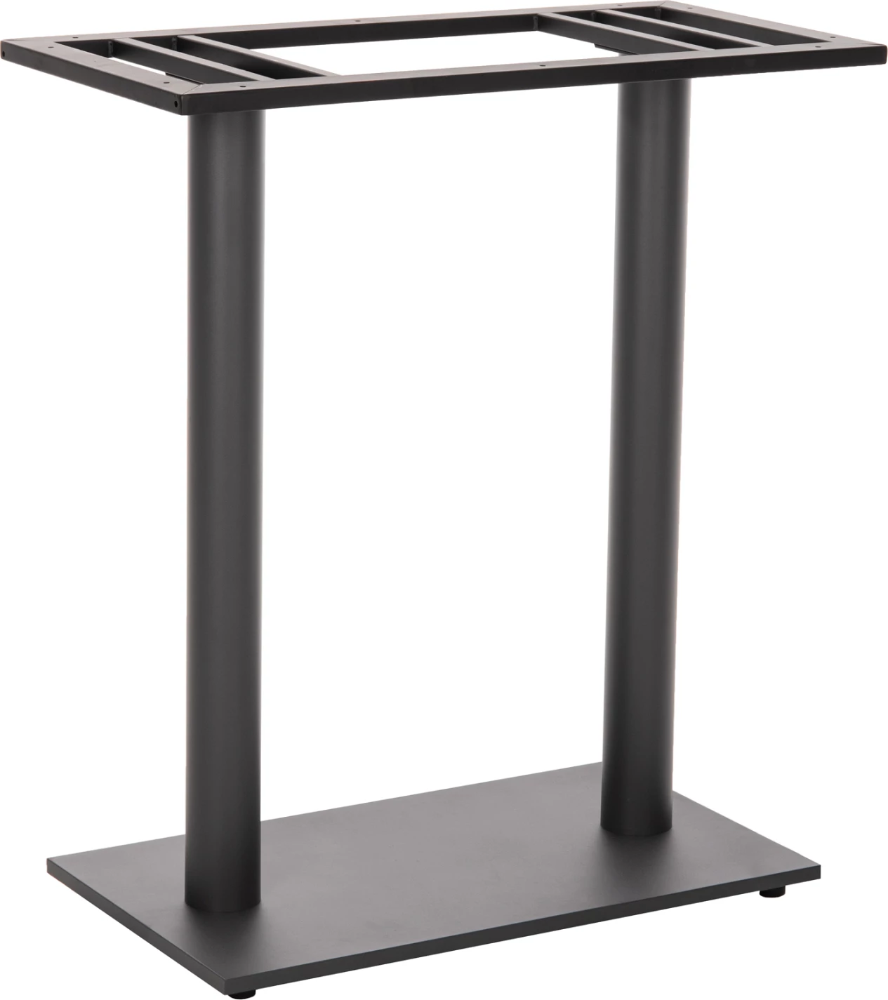 Osnova barske mize FH478.20 srednje višine mat siva kovina 2-stebri 40Χ80Χ90Hcm