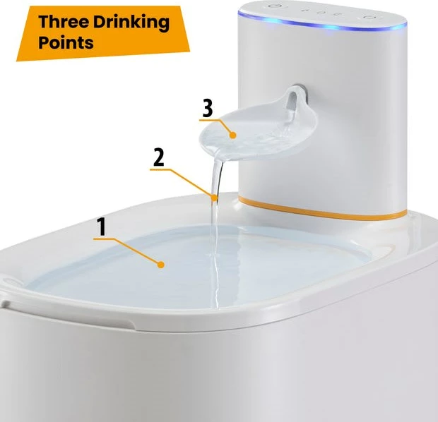 Pijalnik za pse in mačke FERPLAST Astra, 3 L, bel