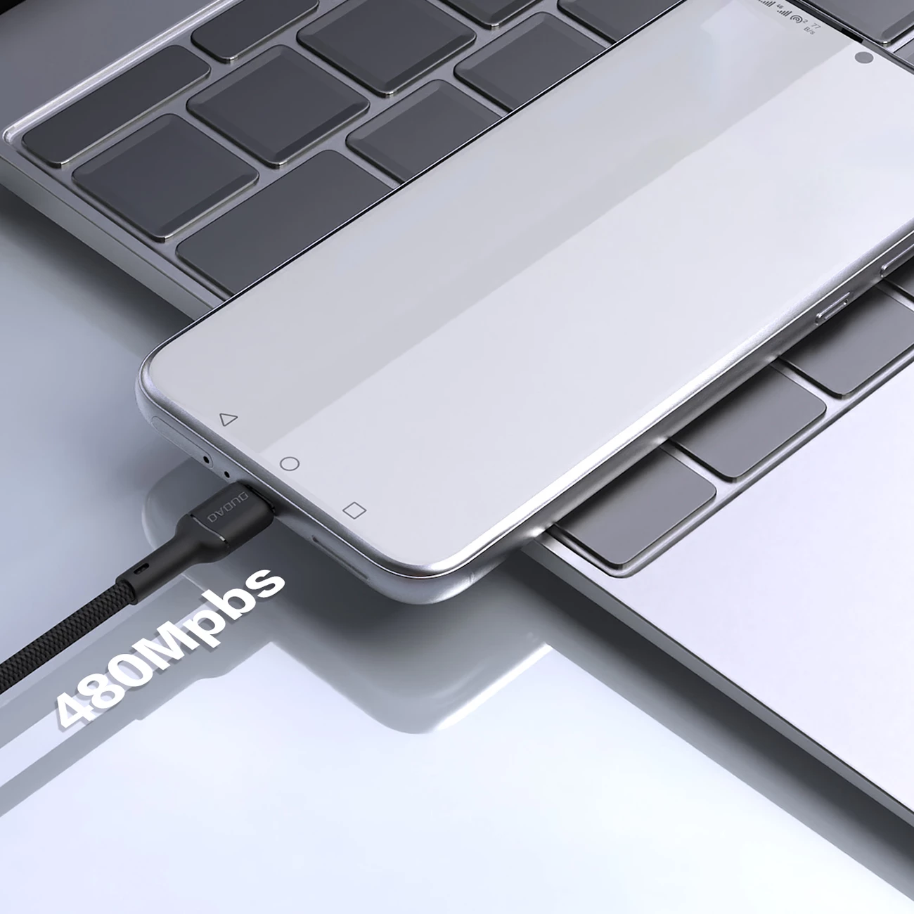 Kabel USB-A na USB-C Dudao L9T, 1 m, 5A, črn