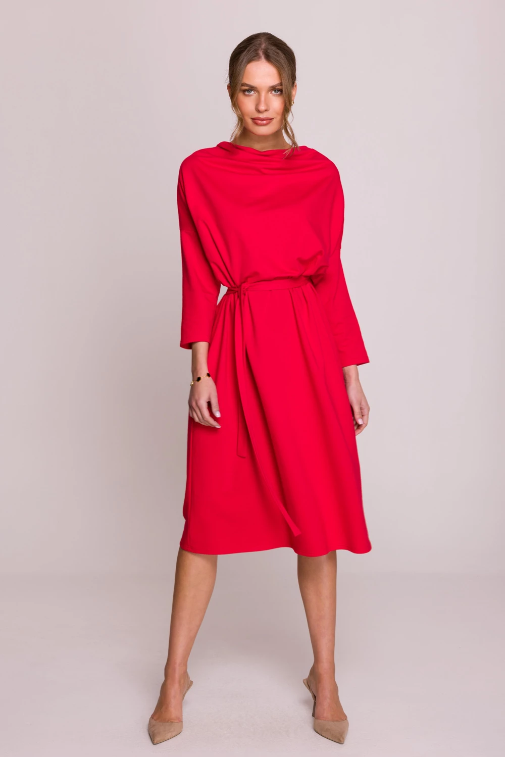 Elegantna obleka Stylove 209090, rdeča