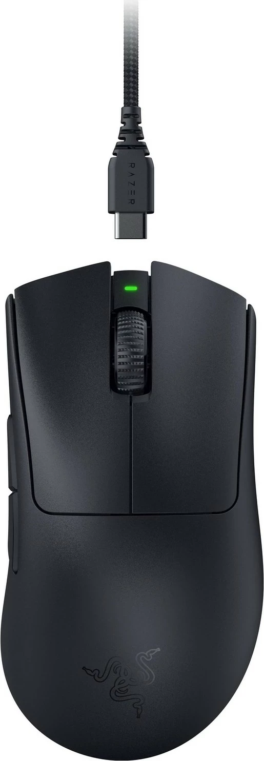 Ergonomičen žični/brezžični miška Razer DeathAdder V3 Pro, HyperPolling Dongle, črn