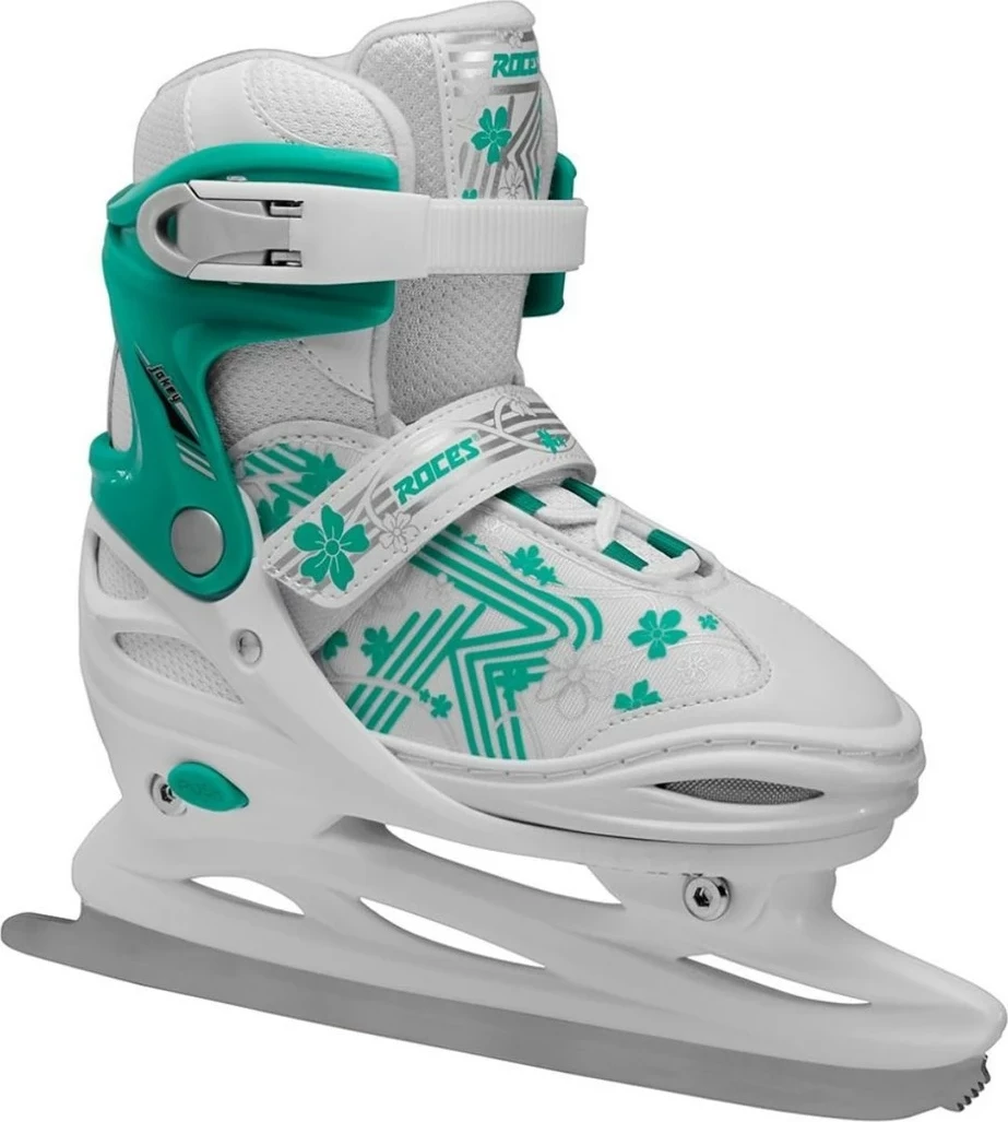 Patine za drsanje Roces Jokey Ice 3.0 za dekleta, bela-tirkizna, 26-29