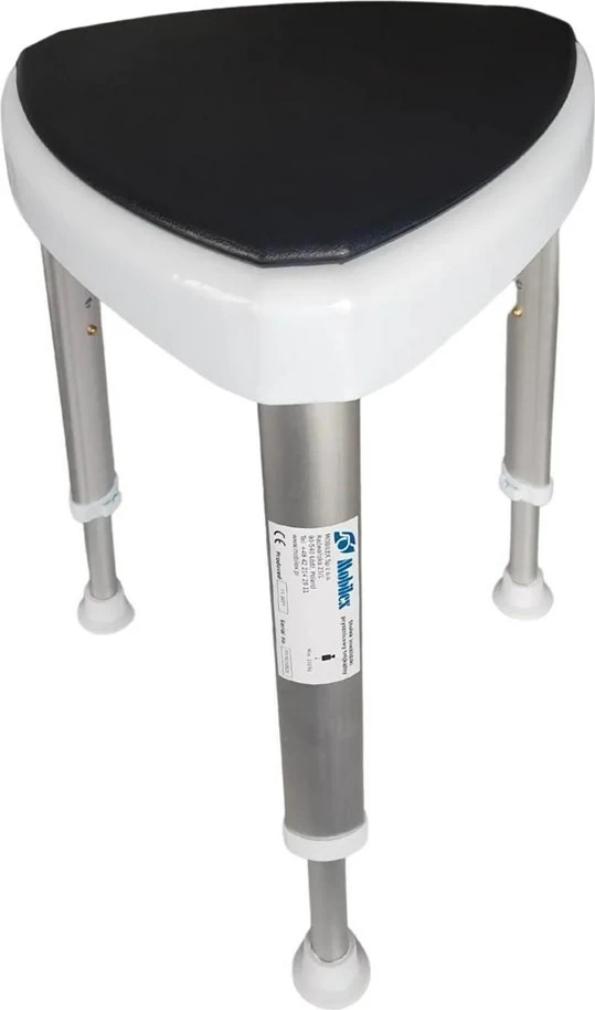 Stol za kopalnico Timago, svetlo siv