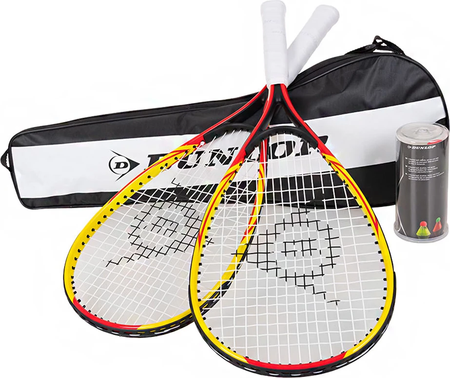 Set za speedminton, rumeno-rdeč, unisex Dunlop