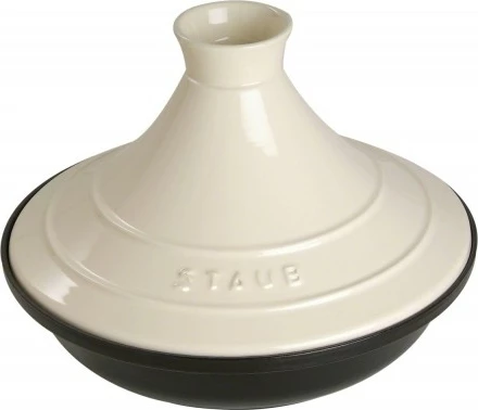 Tajine iz litega železa 28 cm, krem Staub
