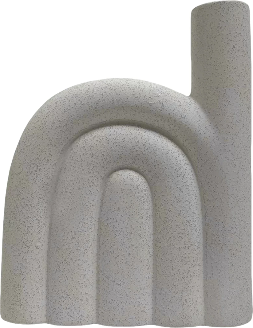 Keramična namizna dekoracija ARCON FH4639.01 v barvi off white s kristalizacijo 23.5x5.5x29.5H cm