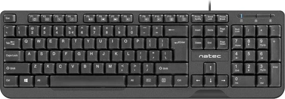 Tanjša ergonomska tipkovnica Natec Trout Slim, črna