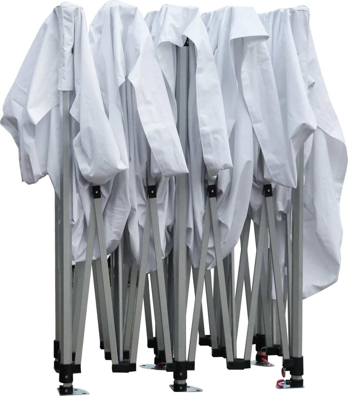 Zložljiv paviljon s 4 stranskimi senčili CRESSEN FH21099.01 aluminijast srebrn okvir-bela 3x6x3.4Hm