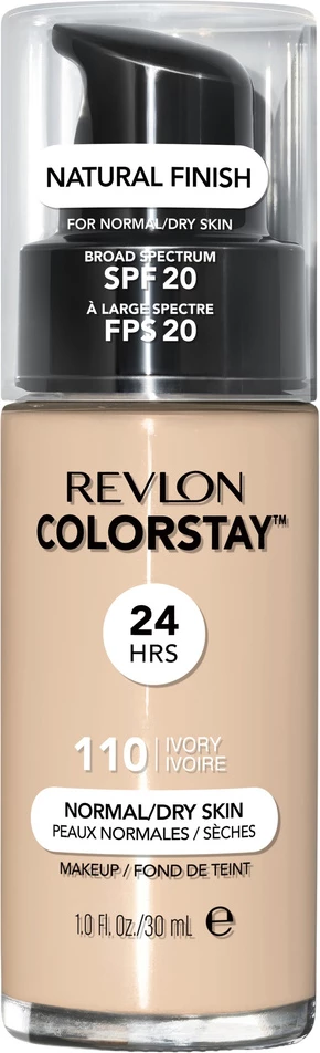 Tekoča podlaga za normalno do suho kožo Revlon ColorStay SPF20 110 Ivory, 30 ml