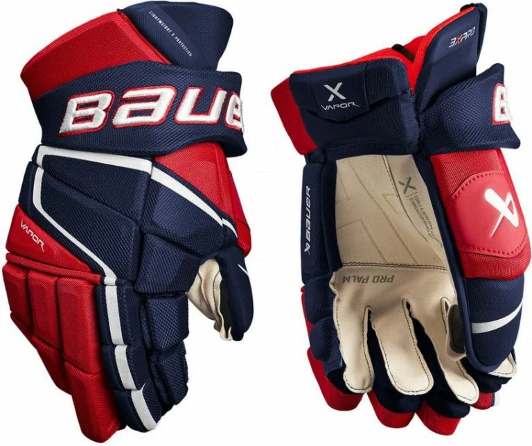 Hokejske rokavice za moške Bauer, črno/sive