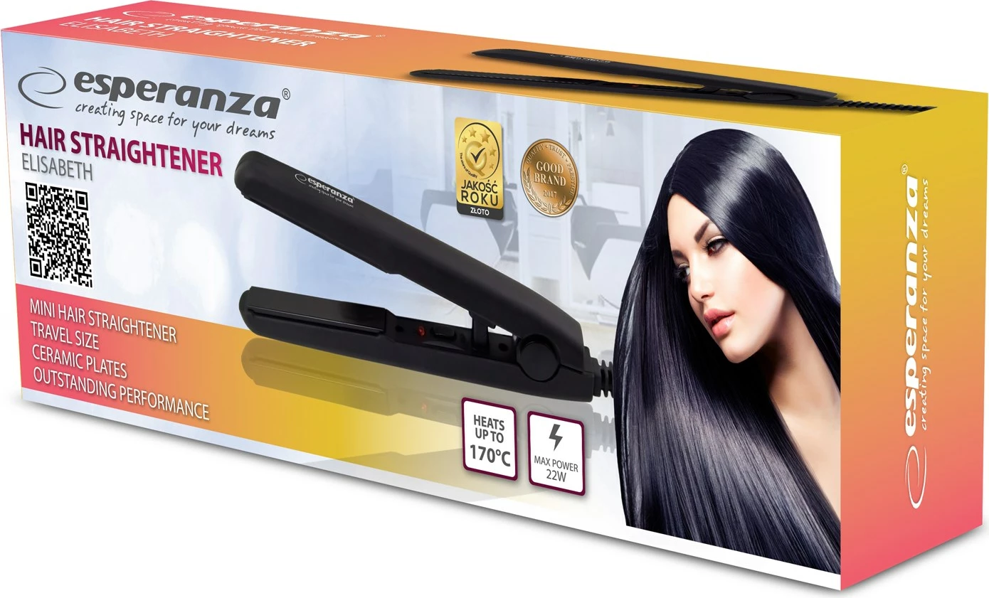 Poravnalnik za lase Esperanza EBP008, črn