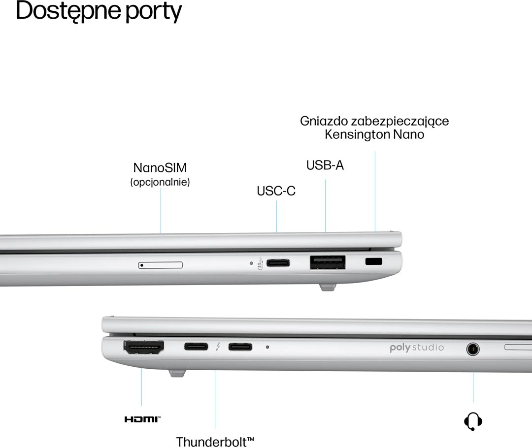 Prenosnik 16", 24 GB RAM, 512 GB SSD, Glacier Silver — HP EliteBook 8 G1i Ultra 7 255U