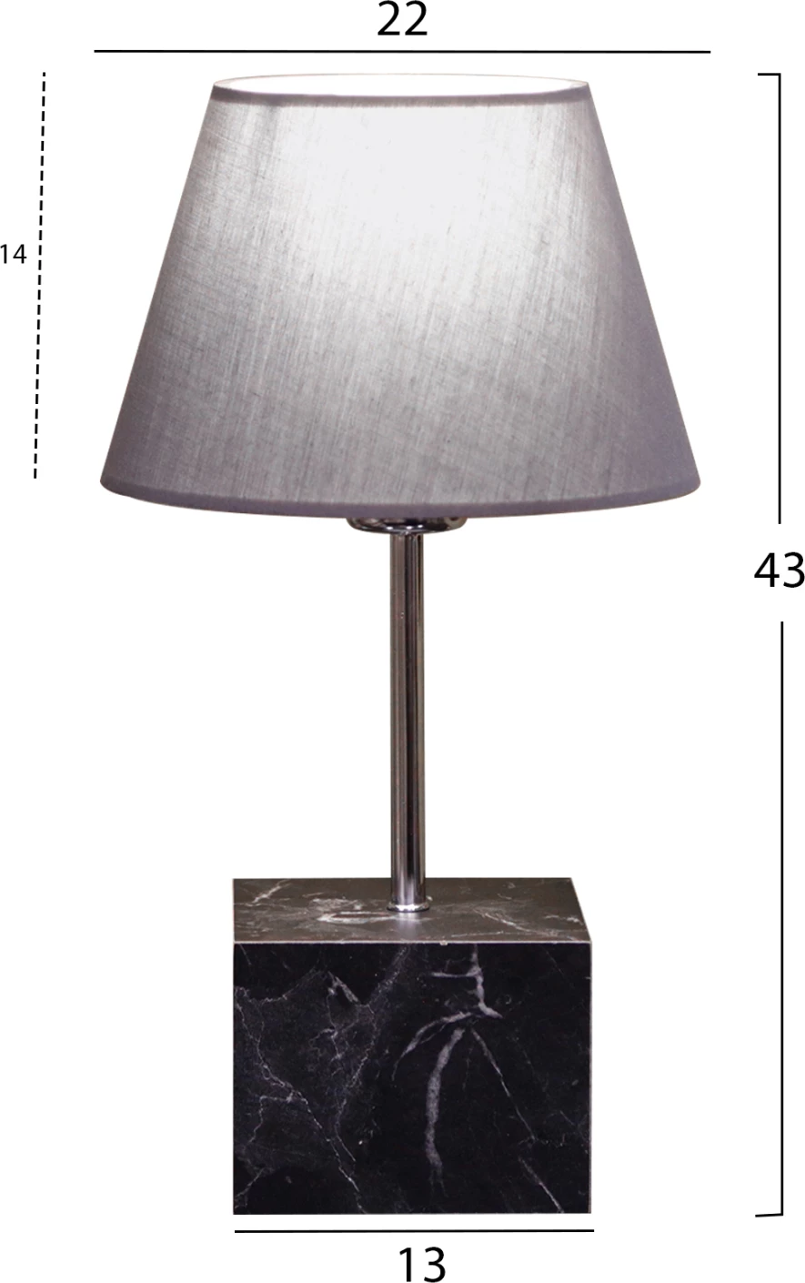 Namizna svetilka FH7594.03 siva 13x13x43 cm