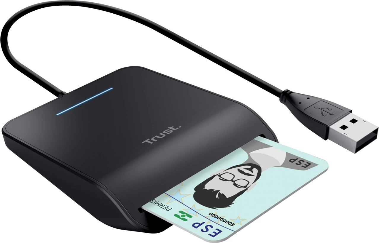 Čitalec pametnih kartic Trust Primo, USB, črn