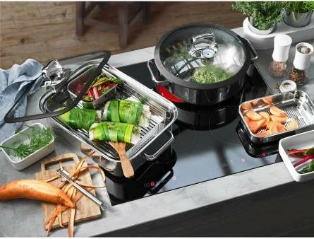 Parni kuhalnik za hrano Vitalis Compact Aroma Dampfgarer WMF, z silikonskim tesnilom, inox