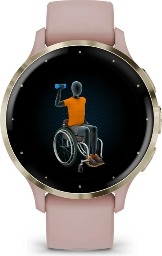 Pametna ura Garmin Venu 3S, 41 mm, AMOLED, GPS, zlato/rožnata