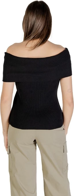 Pletenina brez rokavov Only, črna