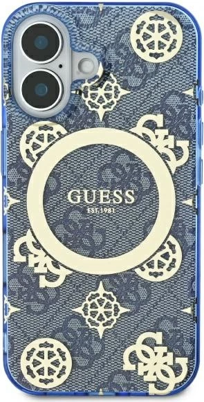 Ovitek Peony On 4G MagSafe za iPhone 16, Guess, moder