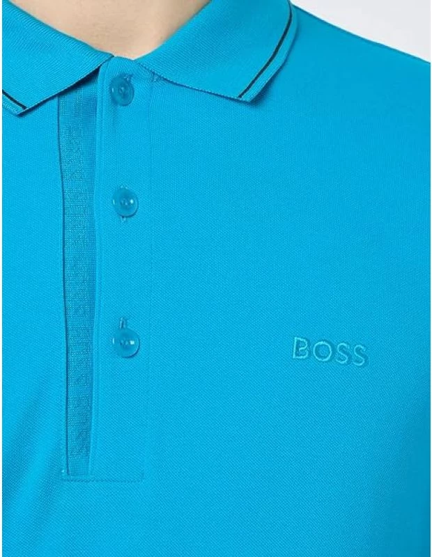 Polo majica Boss za moške, modra