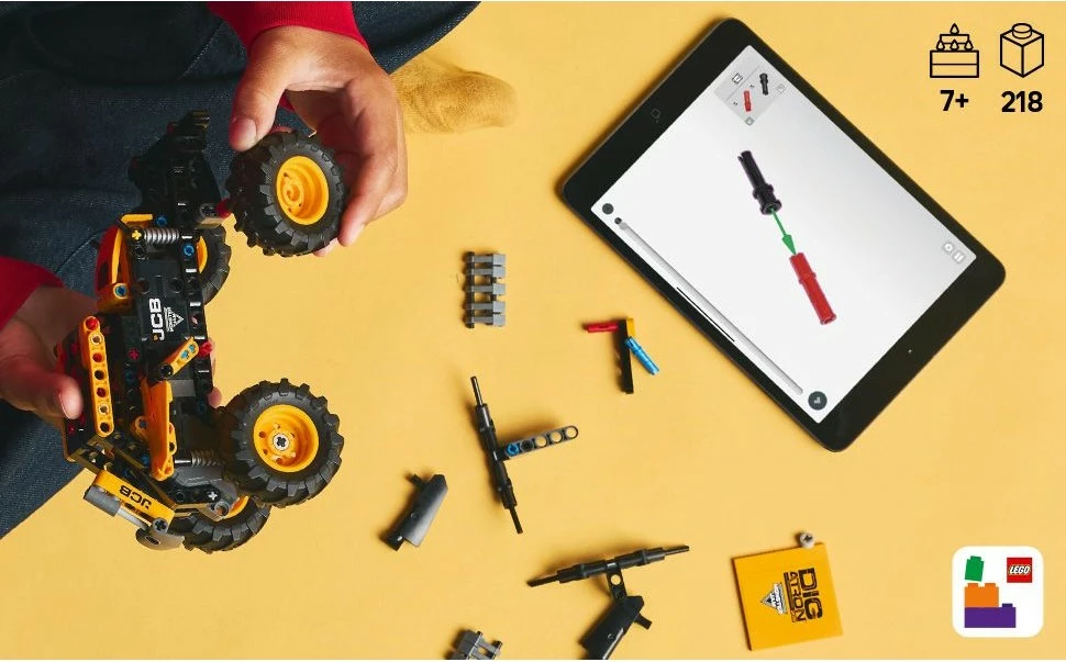 Igrača za sestavljanje LEGO Technic Monster Jam DIGatron 42199, 218 kosov, pull-back, večbarven