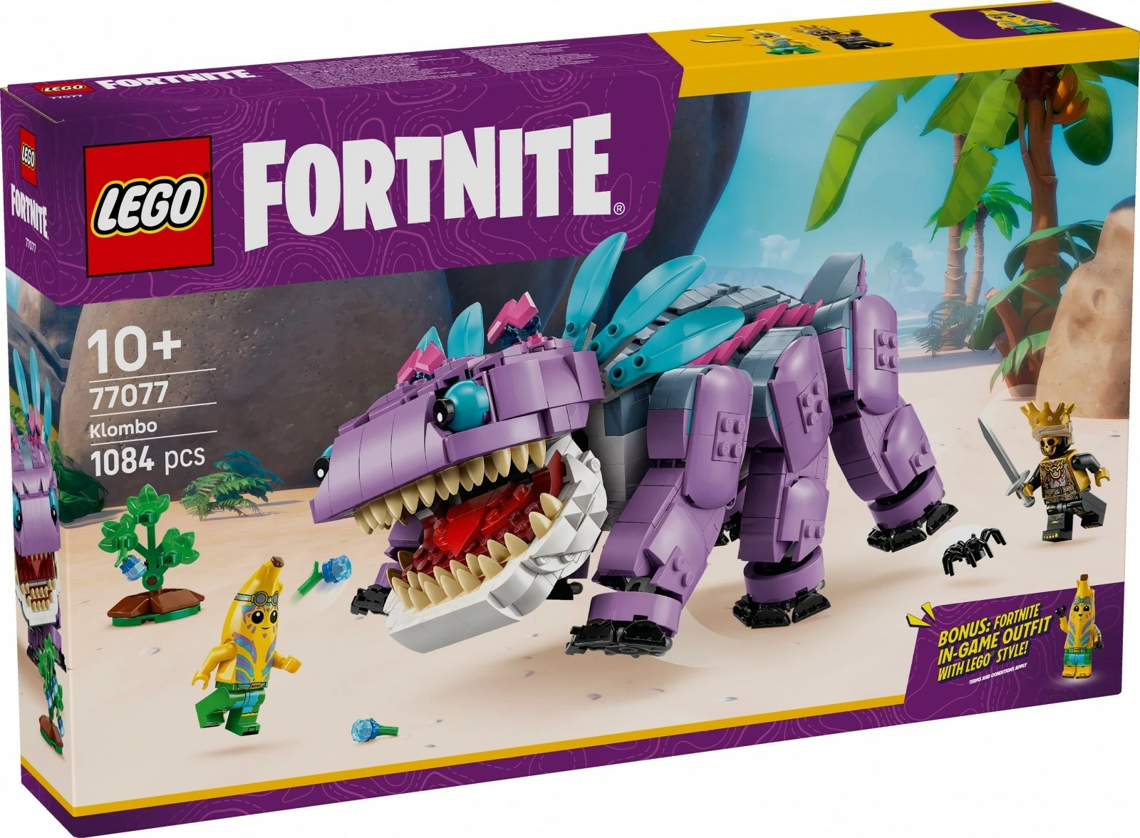 Set za sestavljanje LEGO Fortnite Klombo 77077, 1084 delov, za otroke 10+, vijoličen