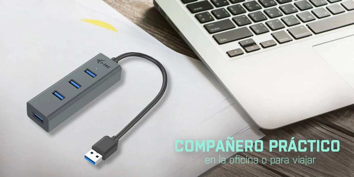 USB razdelilec z 4 vrati i-tec Metal, USB 3.0, 5000 Mbit/s, siv