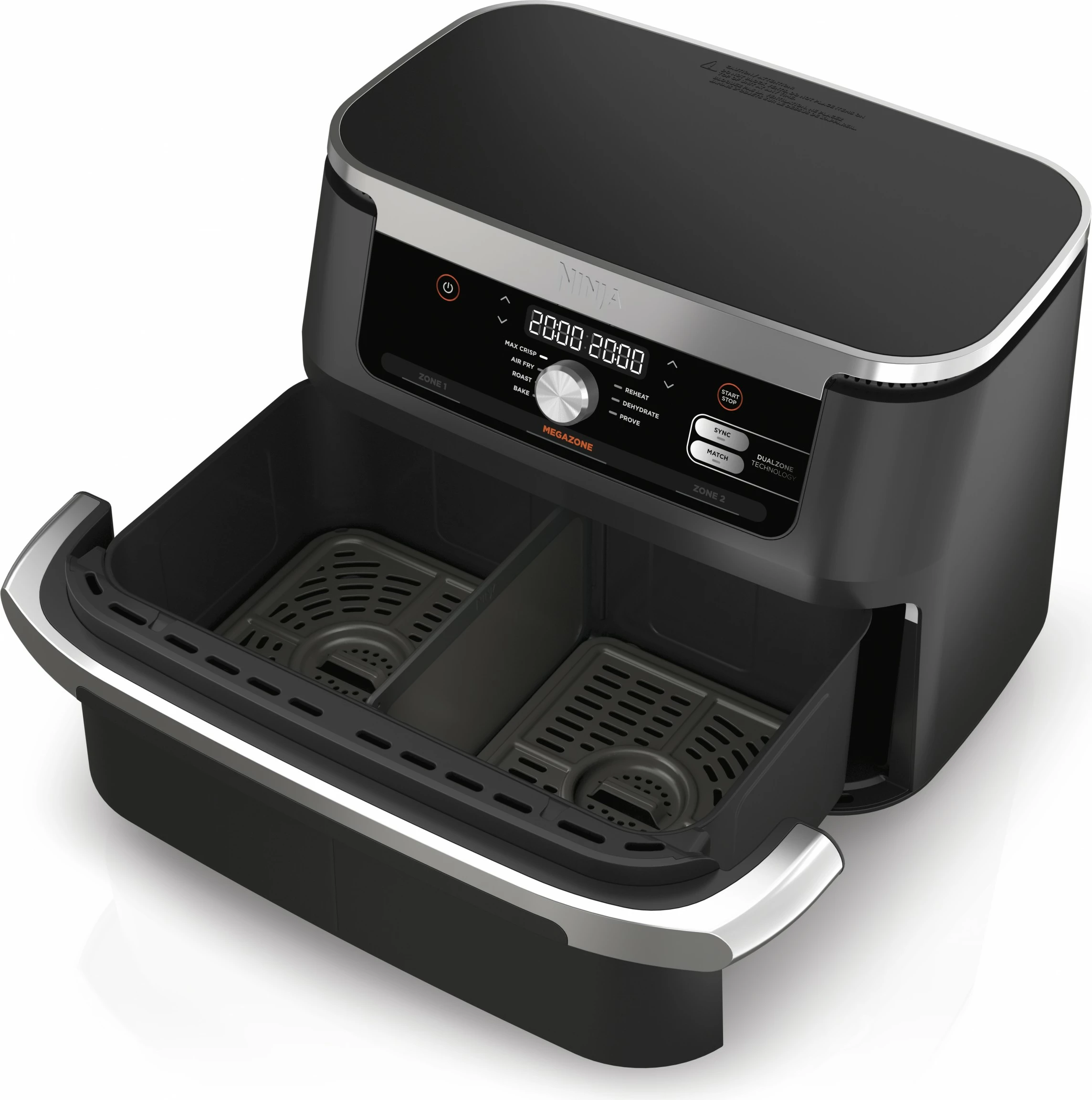 Pekač na vroč zrak, 10,4 L, 40–240 °C, za 8 oseb, dvojni, Ninja AF500EU, črno/nerjaveče